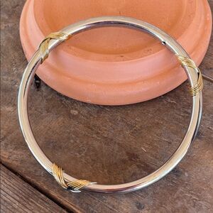 Elegant Silver Tone Bangle Bracelet